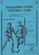 Halesowen Town v Walsall 08-Aug-1990
