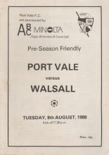 Port Vale v Walsall 09-Aug-1988