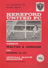 Hereford United v Walton & Hersham 15-Dec-1973