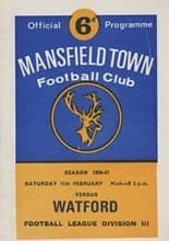 Mansfield Town v Watford 11-Feb-1967