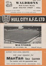 Hull City v Watford 24-Nov-1965