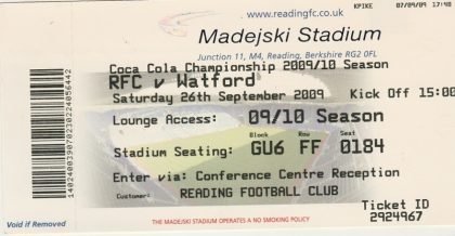 Reading v Watford   26-Sep-2009