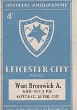 Leicester City v West Bromwich Albion 12-Feb-1955