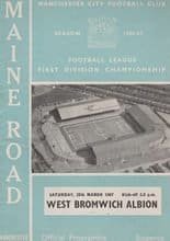 Manchester City v West Bromwich Albion 25-Mar-1967
