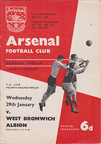 Arsenal v West Bromwich Albion 29-Jan-1964