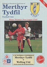 Merthyr Tydfil v Welling United 26-Jan-1991