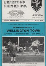 Hereford United v Wellington Town 11-Dec-1965