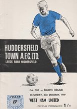 Huddersfield Town v West Ham United 25-Jan-1969