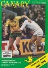 Norwich City v West Ham United 25-Feb-1984