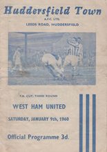 Huddersfield Town v West Ham United 09-Jan-1960