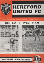 Hereford United v West Ham United 09-Feb-1972