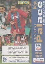 Crystal Palace Reserves v West Ham United Reserves 18-Oct-1994