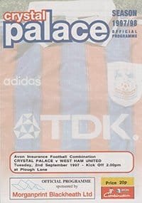 Crystal Palace Reserves v West Ham United Reserves 02-Sep-1997