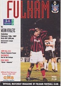 Fulham v Wigan Athletic 15-Feb-1997