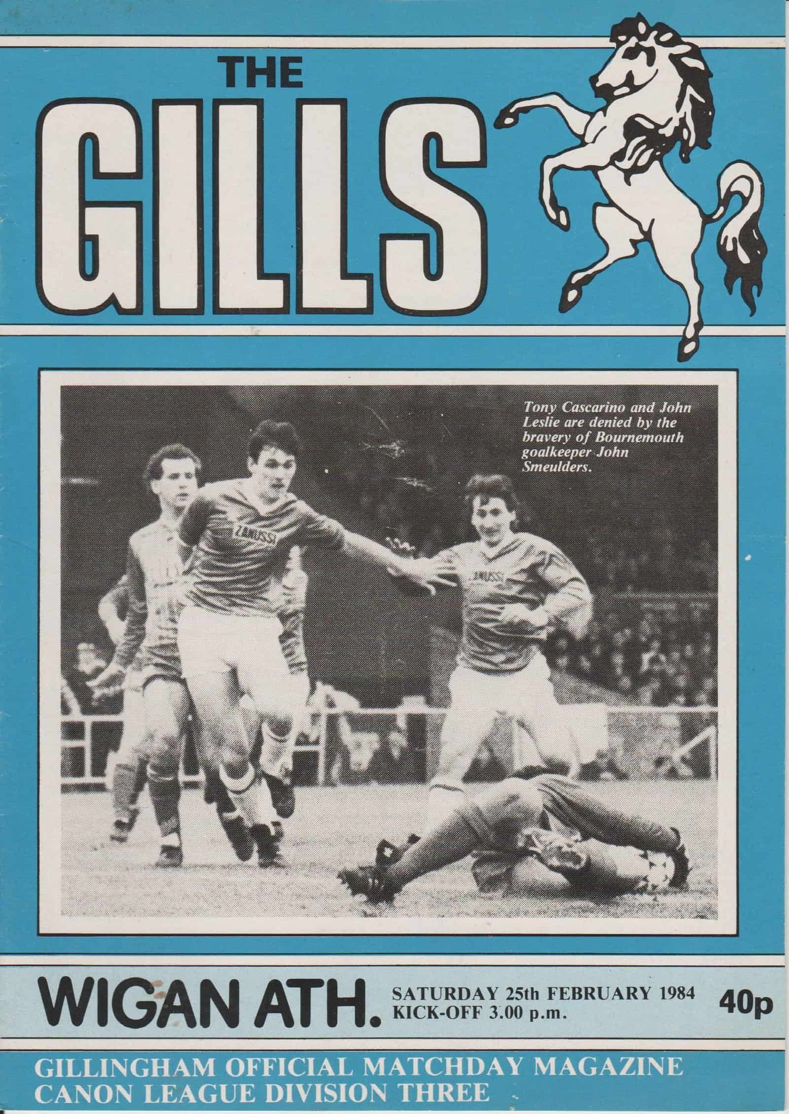 Gillingham v Wigan Athletic 25-Feb-1984