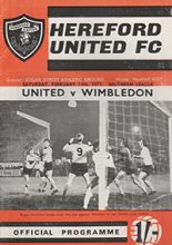 Hereford United v Wimbledon 13-Feb-1971