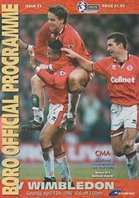 Middlesbrough v Wimbledon 13-Apr-1996