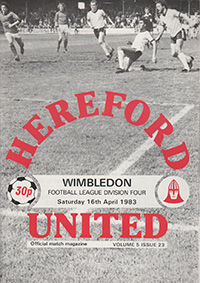 Hereford United v Wimbledon 16-Apr-1983