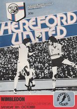 Hereford United v Wimbledon 18-Oct-1980