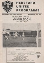 Hereford United v Wimbledon 30-Sep-1964