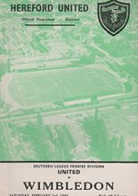 Hereford United v Wimbledon 03-Feb-1968