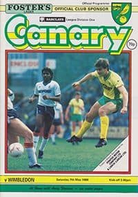 Norwich City v Wimbledon 07-May-1988