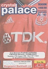 Crystal Palace Reserves v Wimbledon Reserves 27-Aug-1998