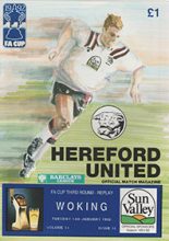 Hereford United v Woking 14-Jan-1992