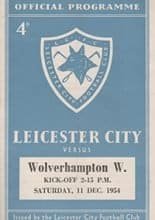 Leicester City v Wolverhampton Wanderers 11-Dec-1954