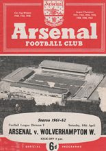 Arsenal v Wolverhampton Wanderers 14-Apr-1962
