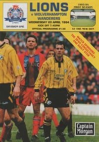 Millwall v Wolverhampton Wanderers 20-Apr-1994