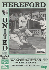 Hereford United v Wolves 22-Mar-1989