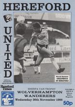 Hereford United v Wolverhampton Wanderers 30-Nov-1988