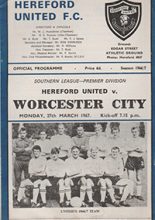 Hereford United v Worcester City 27-Mar-1967
