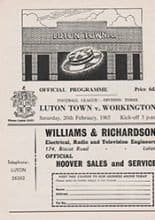 Luton Town v Workington 20-Feb-1965