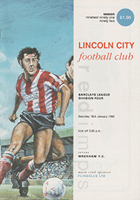 Lincoln City v Wrexham 18-Jan-1992