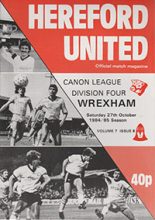 Hereford United v Wrexham 27-Oct-1984