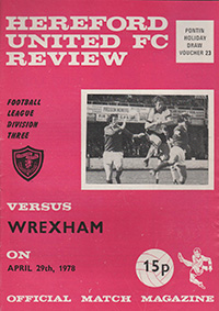 Hereford United v Wrexham 29-Apr-1978