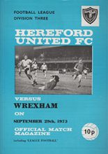 Hereford United v Wrexham 29-Sep-1973