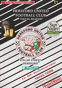 Hereford United v Yeovil Town 16-Dec-1992