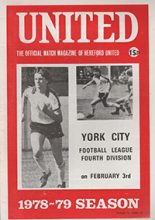 Hereford United v York City 03-Feb-1979