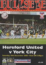 Hereford United v York City 10-Dec-2005