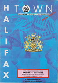 Halifax Town v York City 12-Apr-1993