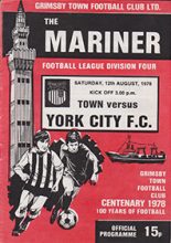 Grimsby Town v York City 12-Aug-1978