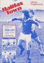 Halifax Town v York City 12-Sep-1978