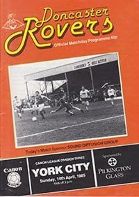 Doncaster Rovers v York City 14-Apr-1985