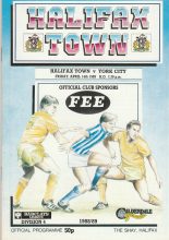 Halifax Town v York City 14-Apr-1989