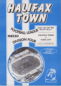 Halifax Town v York City 15-Apr-1983