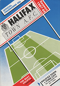 Halifax Town v York City 18-Aug-1987