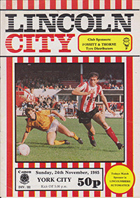 Lincoln City v York City 24-Nov-1985